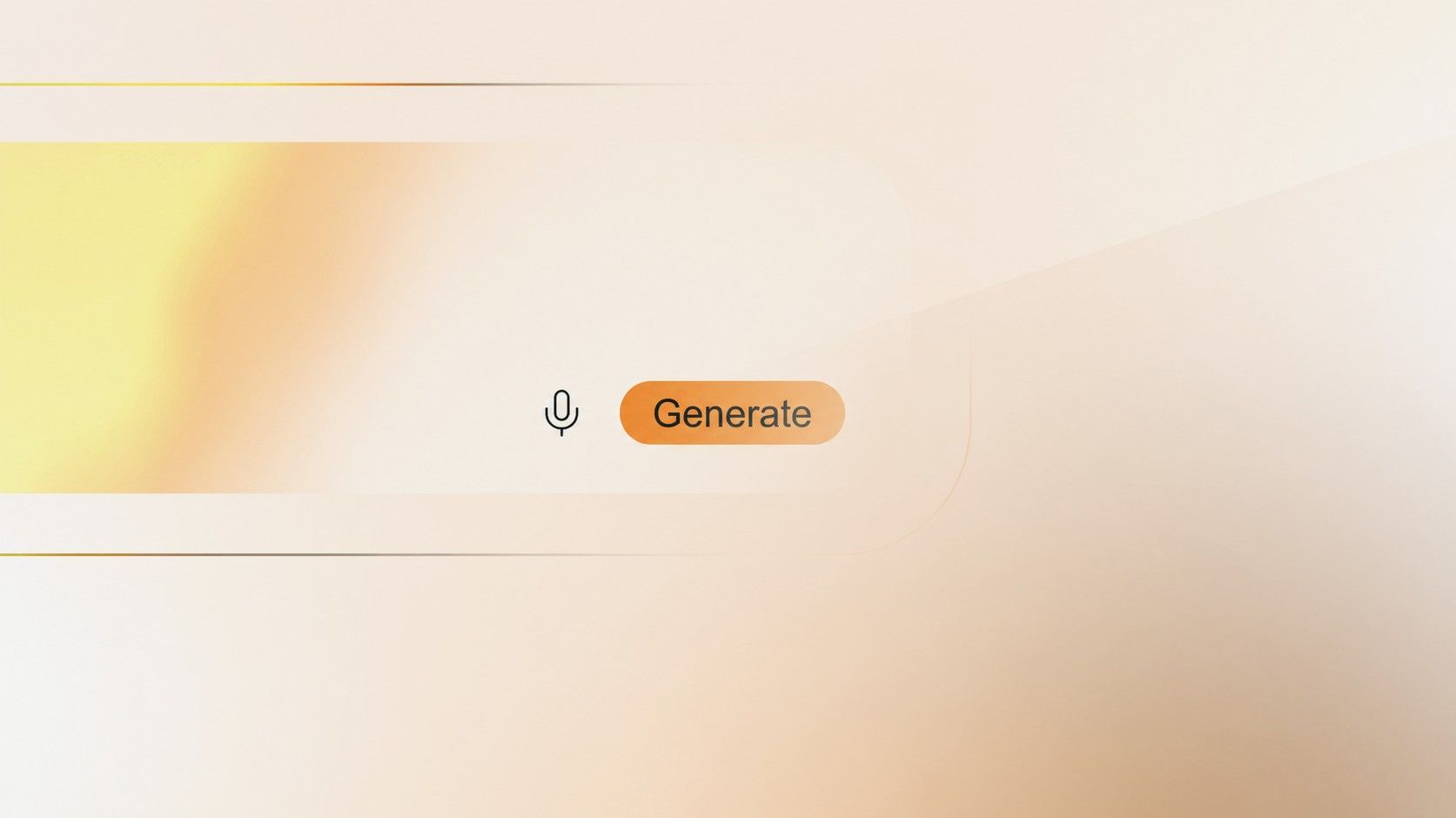 Interface en motion design, bouton Generate